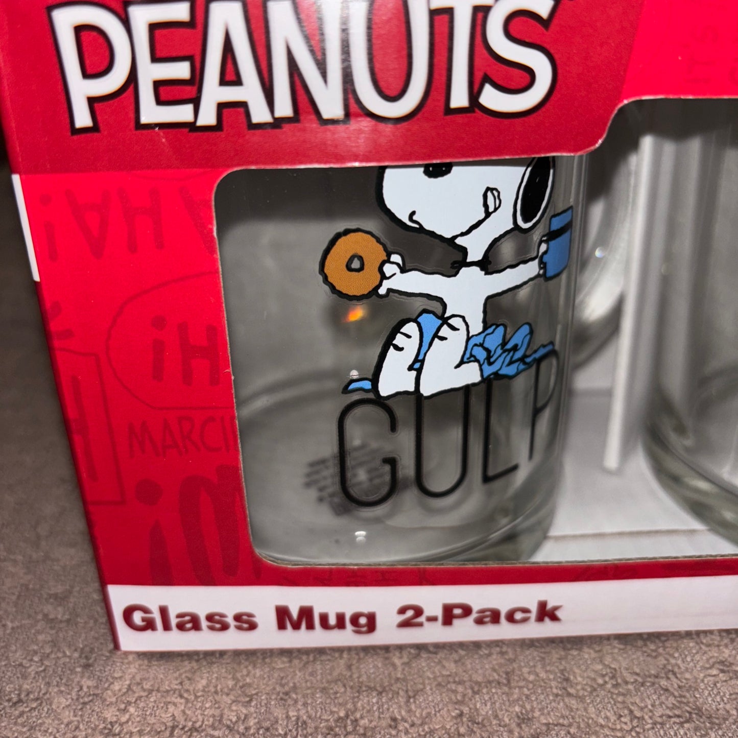 2 Snoopy mugs 17.5oz