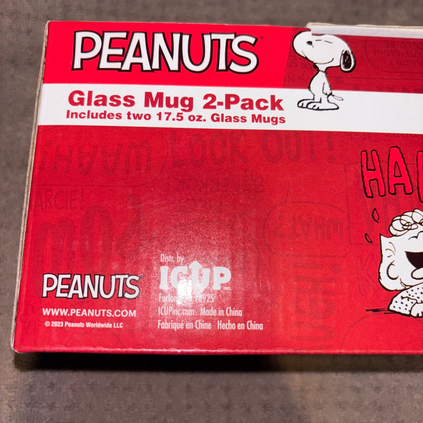 2 Snoopy mugs 17.5oz