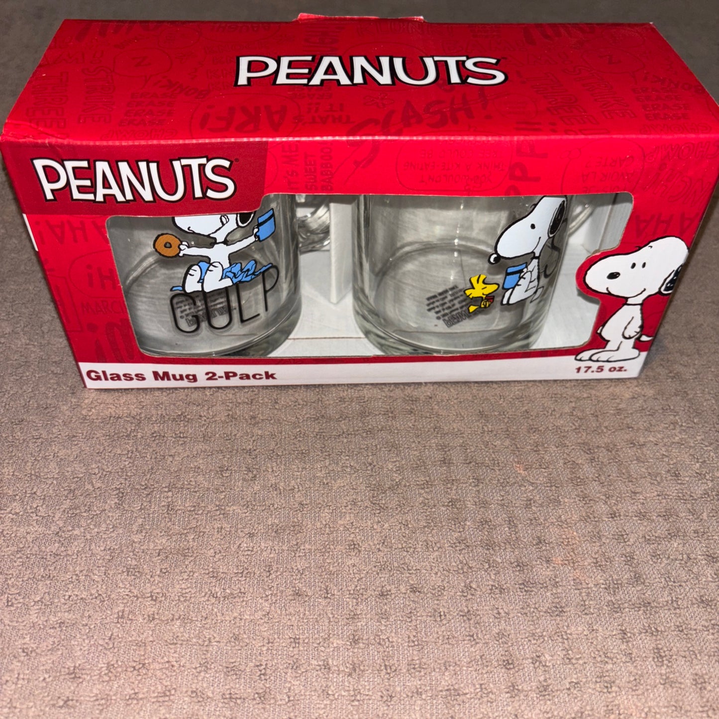 2 Snoopy mugs 17.5oz