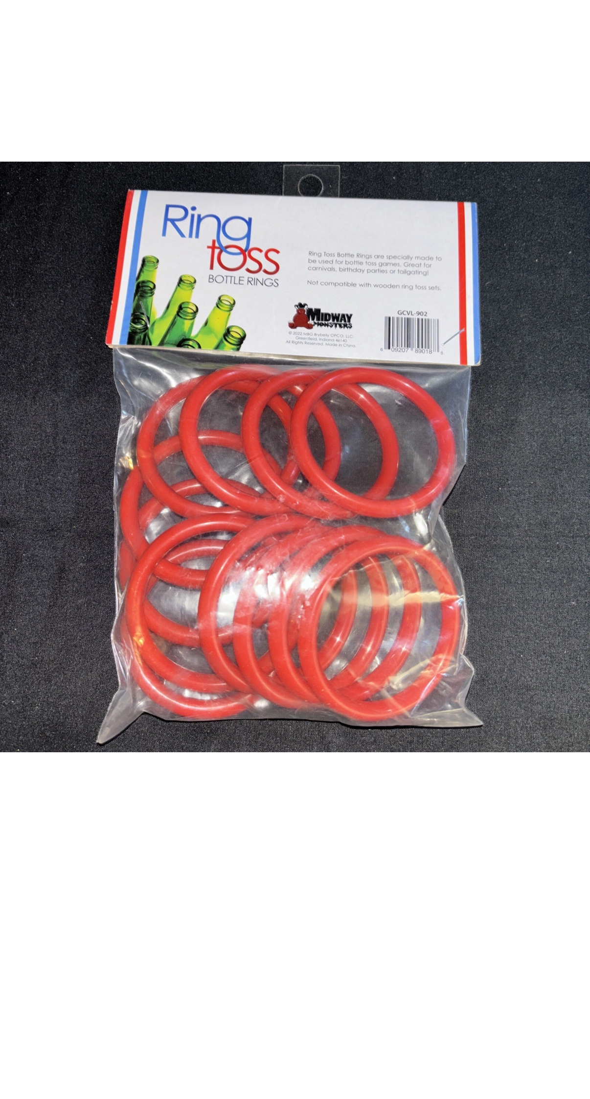 12 Pack Small Ring Toss Rings - for Carnival Games, Backyard, Outdoor, and Other