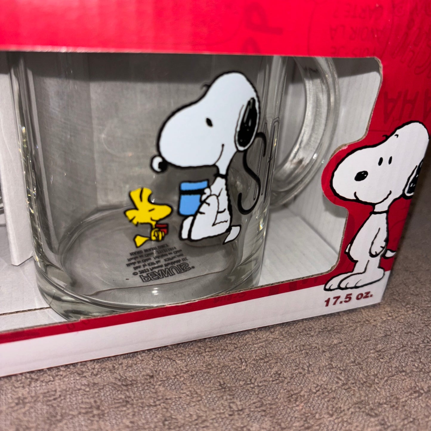 2 Snoopy mugs 17.5oz