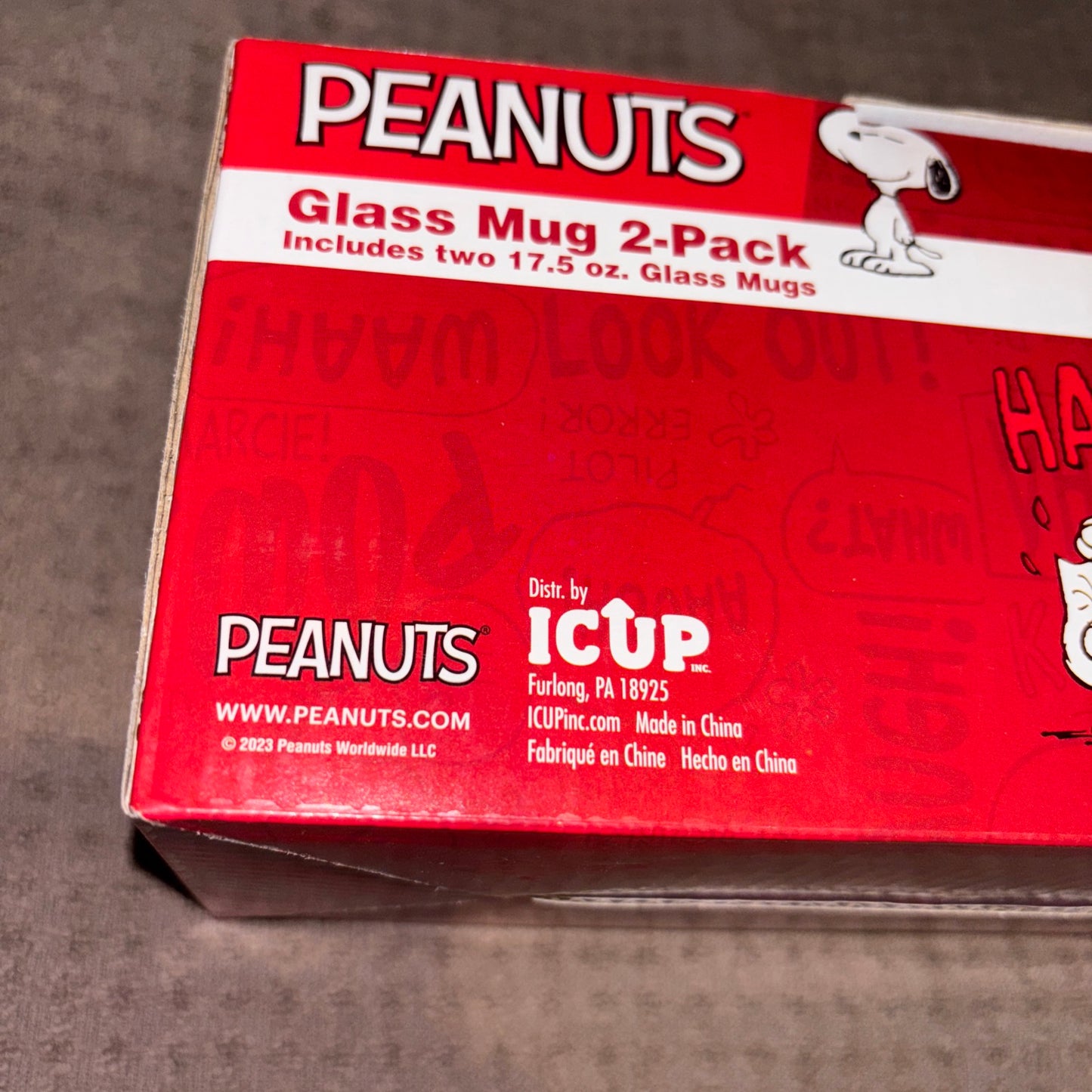 2 Snoopy mugs 17.5oz
