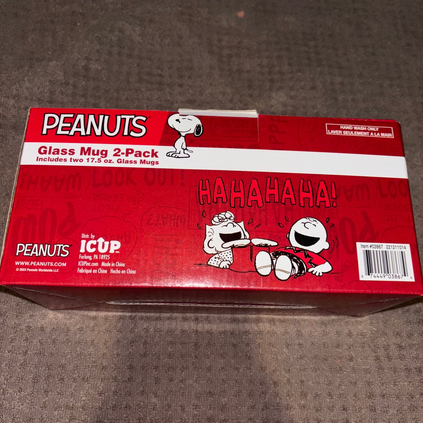 2 Snoopy mugs 17.5oz