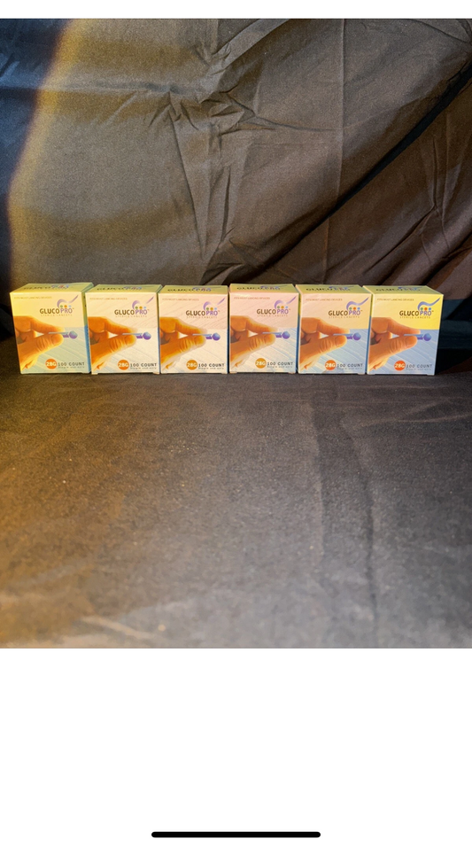 600 Gluco Pro Lancets 28 gauge 6 Box's of 100 Exp 3-16