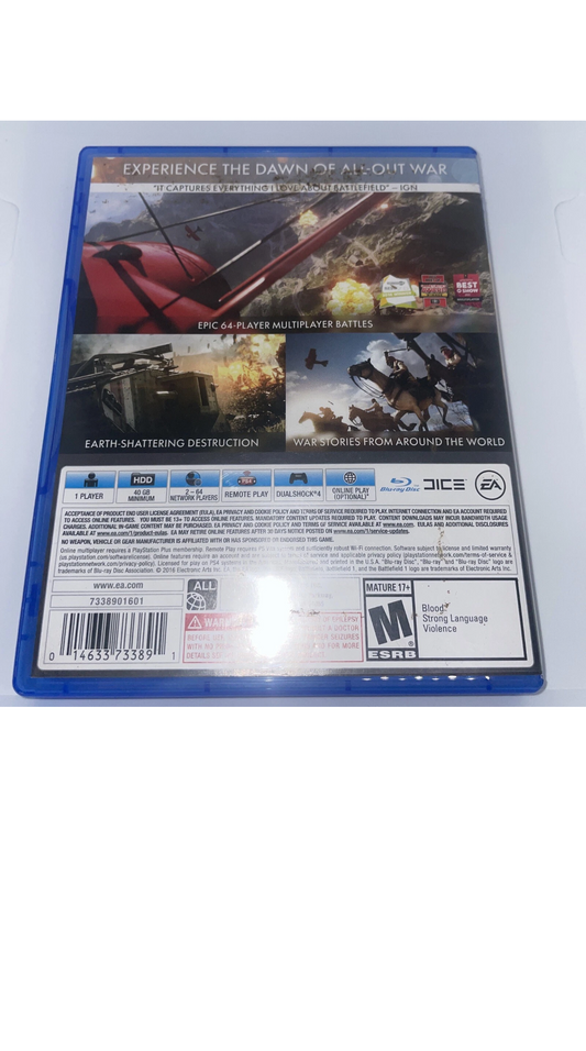 Battlefield 1 (PlayStation 4, 2016)