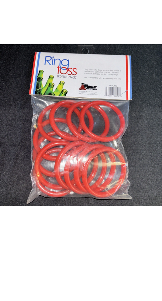 12 Pack Small Ring Toss Rings - for Carnival Games, Backyard, Outdoor, and Other