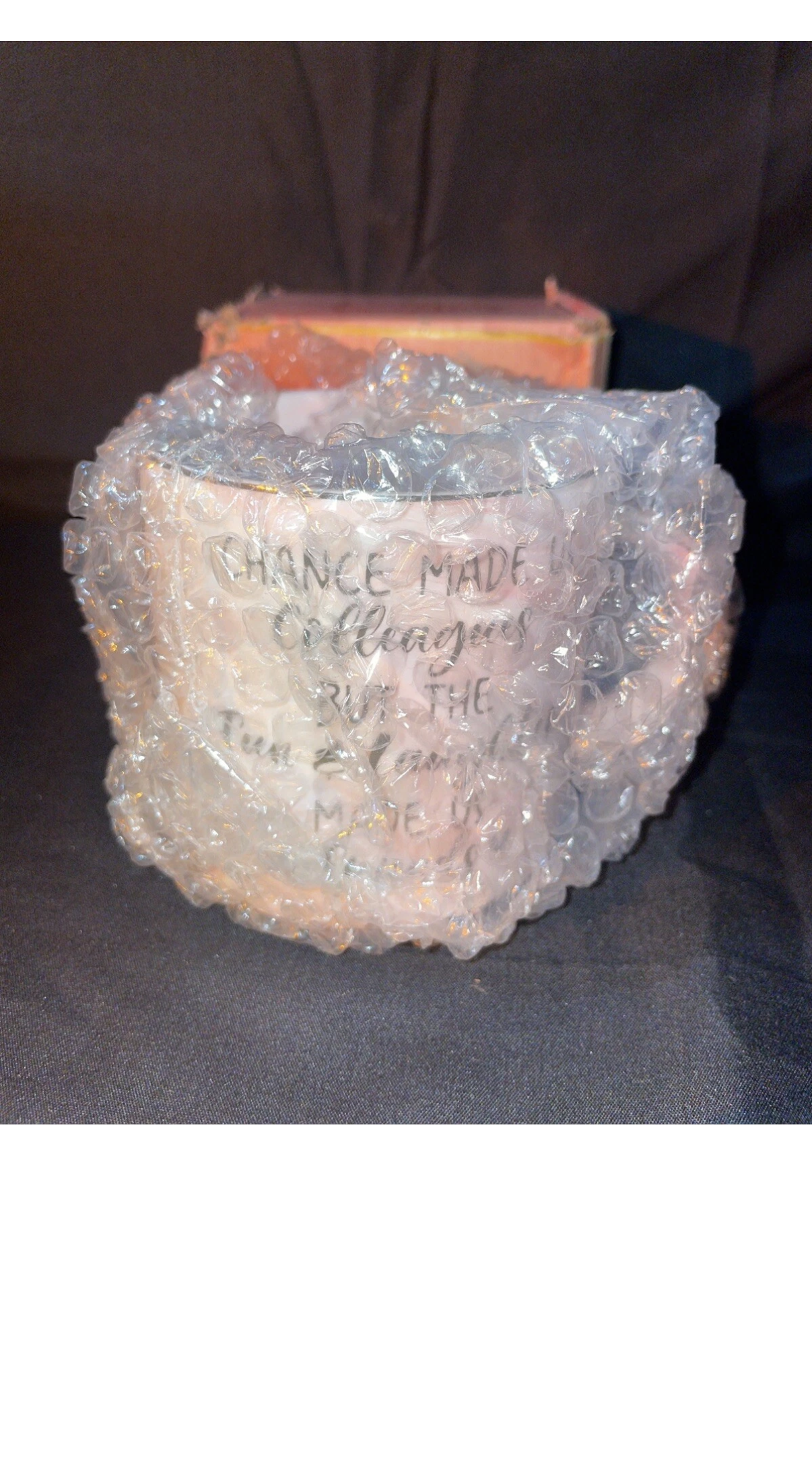 B-Day Mug For Co-Worker-Henderson Pink Marble Ceramic Mug W/Gold Accents