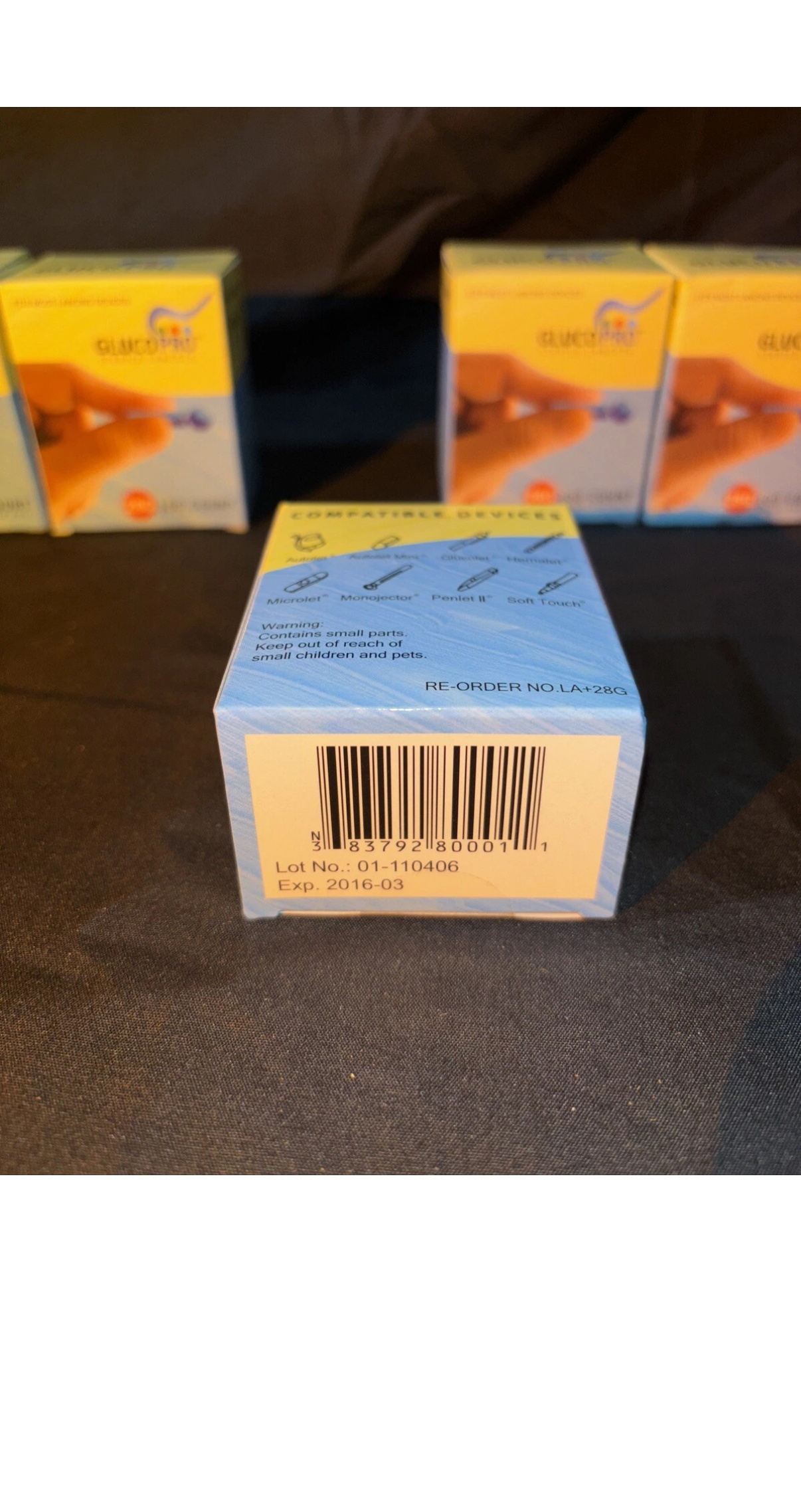 600 Gluco Pro Lancets 28 gauge 6 Box's of 100 Exp 3-16